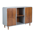 **Moderne dressoir met houten deurtjes en minimalistisch ontwerp**