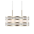 **Moderne Hanglamp met Kristallen Elementen en Gouden Accenten**